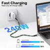 To 80Gbps Bidirectional Data 240W Fast Thunderbolt USB 3 Backward 8K Video Durable Nylon for Connecting Devices Such As iPhone Galaxy MacBook Android