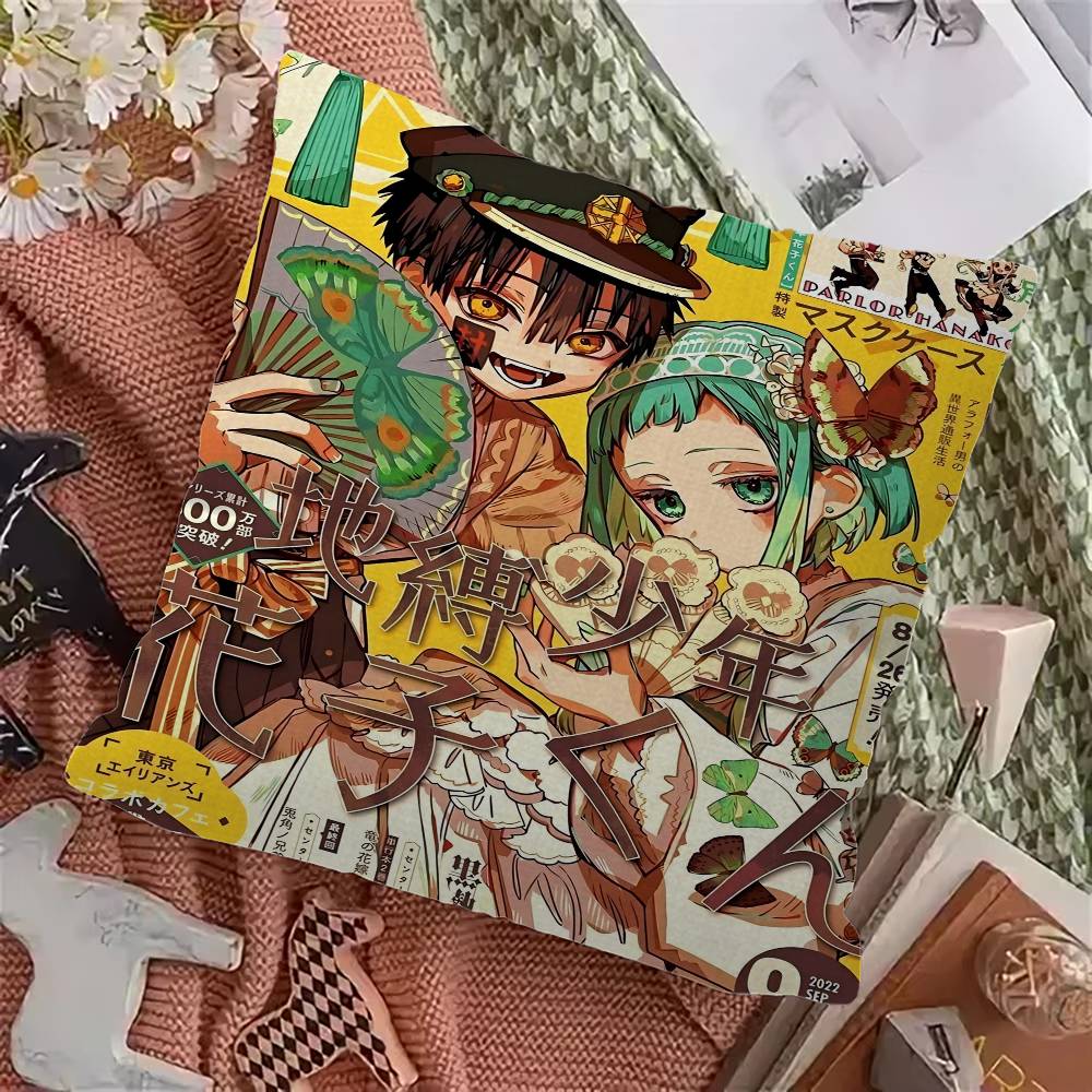 Toilet-Bound Hanako-kun 45*45cm Cushion Cover Pillow Cover Decor Pillowcase Home Pillowcase For Couch Pillow
