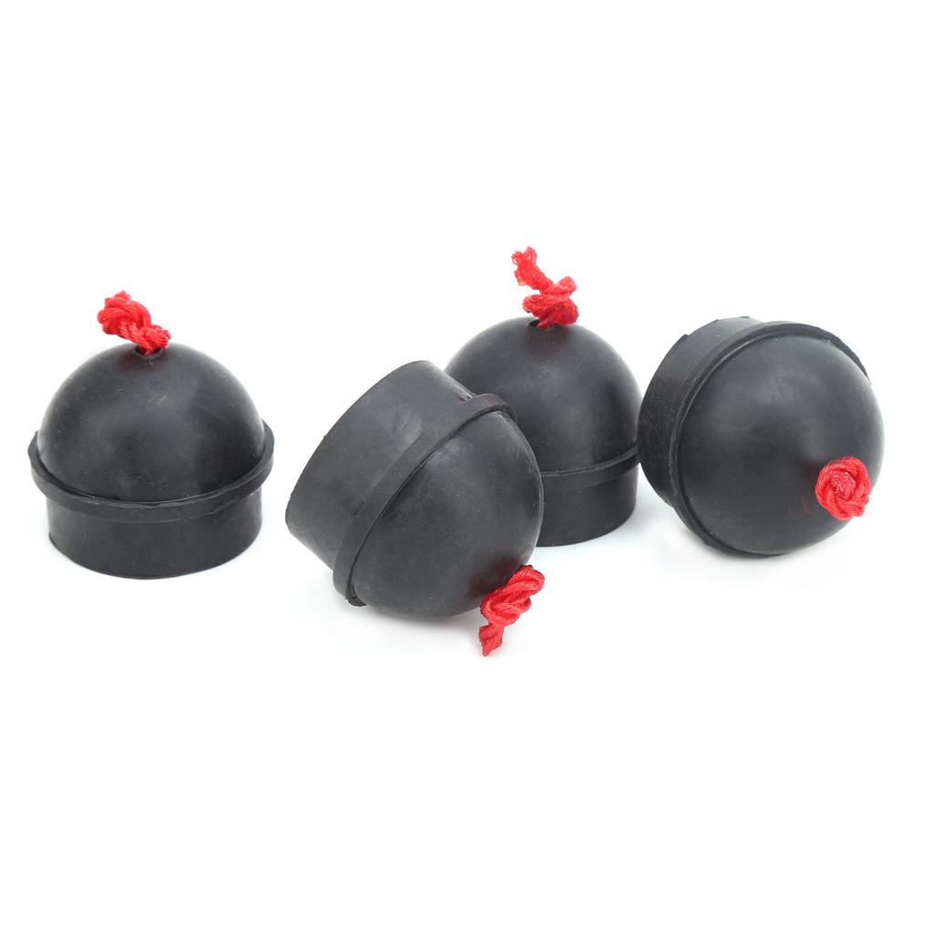 4pcs Cue Chalk Holder Pocket Rubber Billiard Pool Chalk Holders with Cord AccessoryBlack