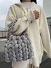 Xiaohongshu Velvet DIY Handmade Woven Crystal Yarn Handheld Messenger Bag