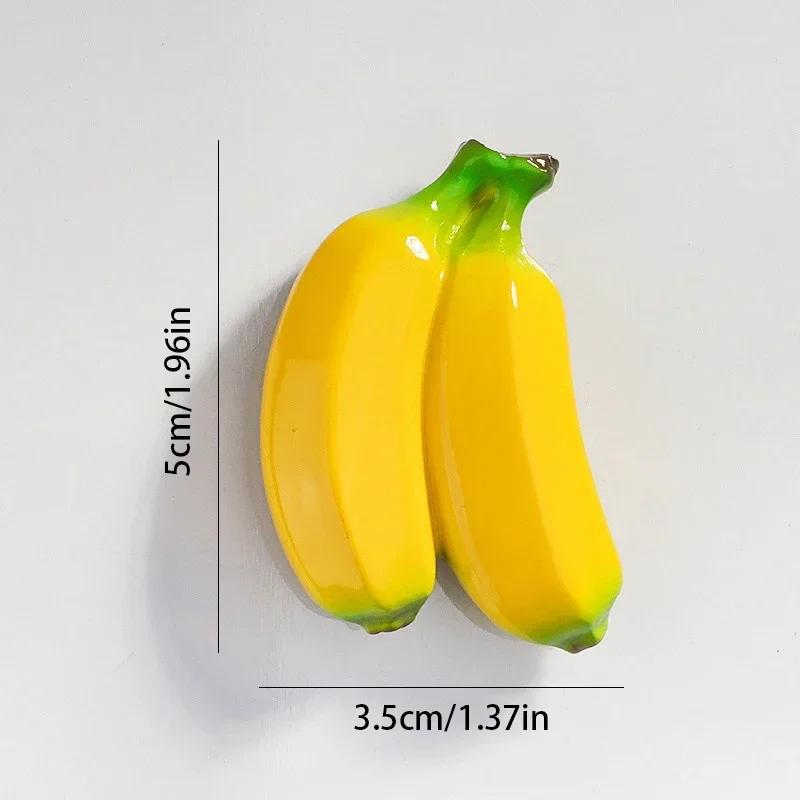 Creative Fridge Magnet Decor 3D Cute Cartoon Fruit Message Board Refrigerator Magnet Sticker for Kids Toy Gift Home Decoration