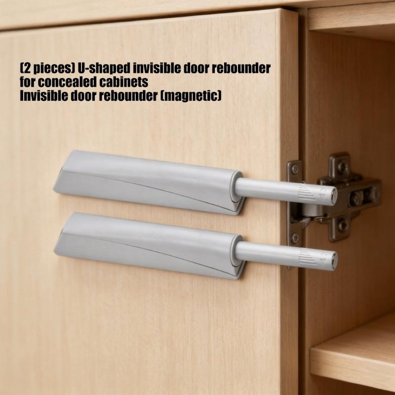 Magnetic Touch Catches Push Open Cabinet Door Hardware Not Needed Handle Smooth Quiet Operation Cupboard Latches for Home