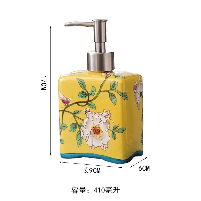 Ceramic lotion bottle press bottle soap dispenser bathroom hotel shampoo bath gel essential oil bottled bathroom accessories