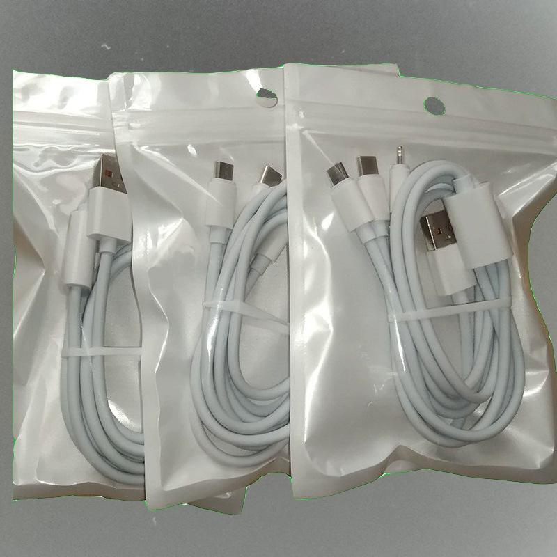 3-in-1 Fast Charging Cable: Compatible with Type-C, Micro, and Apple Lightning Devices