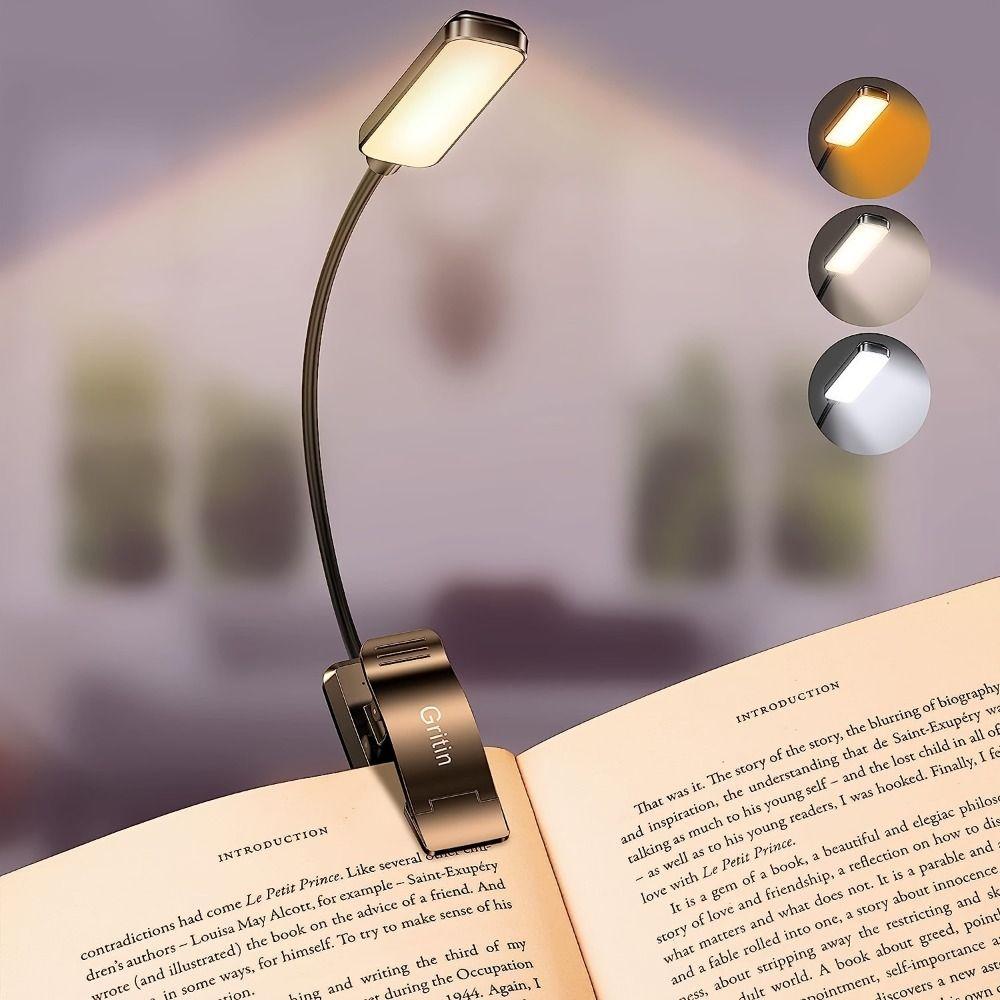 USB Rechargeable LED Clip-on Desk Lamp Portable Night Light Reading Light  Travel