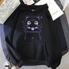 Genshin Impact Cartoon Cat Printed Hoodie Women Casual Autumn Winter Kawaii Harajuku Fleece Long Sleeve Sweatshirts