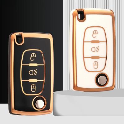 Mode TPU Auto Flip Sleutelhoes Cover Tas voor Peugeot 107 207 307 308 407 607 3008 5008 Citroen Xsara Picasso C5 C6 C8 Accessoires