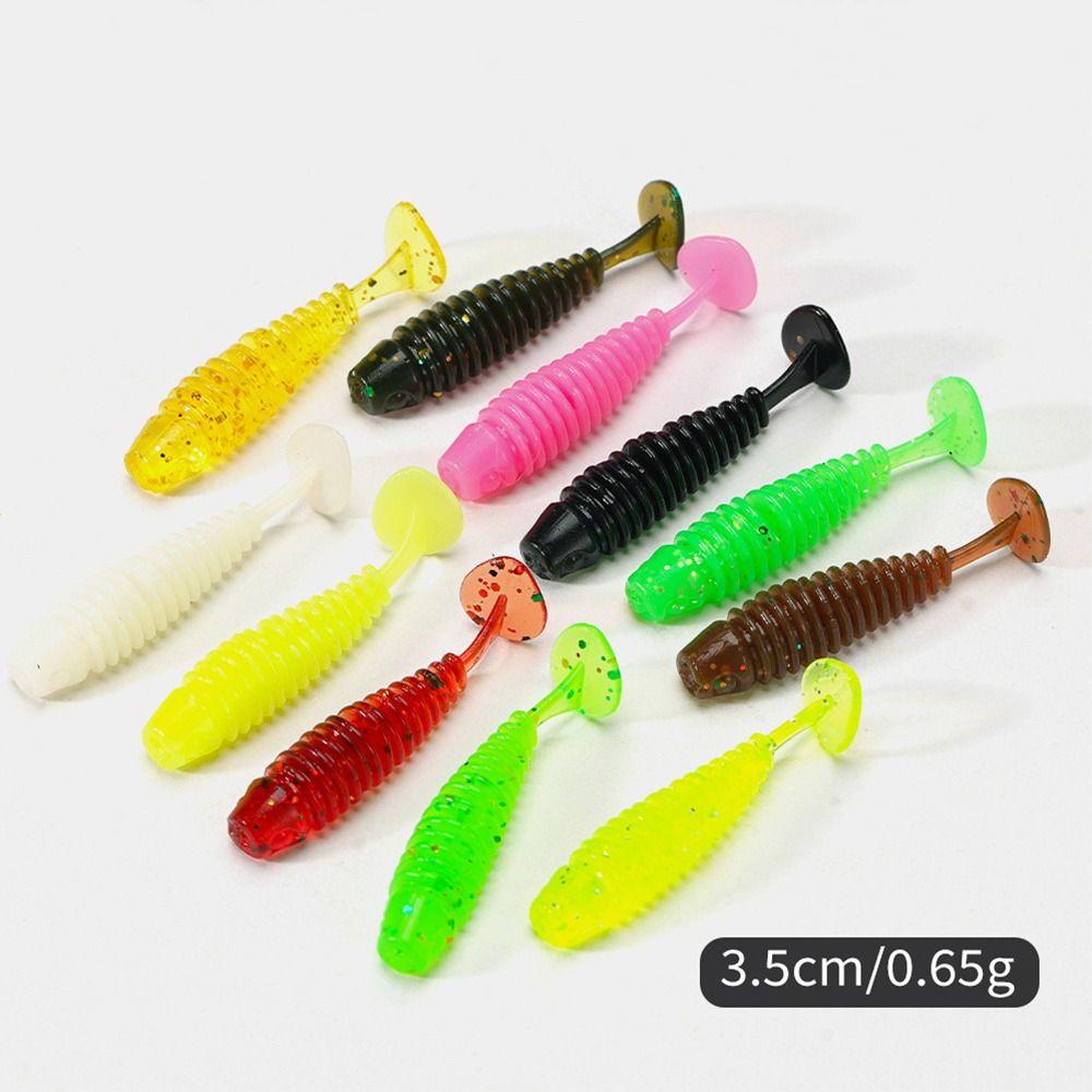 20pcs/box 3.5cm 0.65g Soft Baits Horizontal Supercontinent Shad Artificial Silicone Baits Floating Fishing Lure