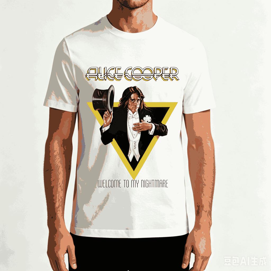 Alice Cooper For Fan Gift Tshirt Unisex Unisex Harajuku Oversized Unisex Short Sleeve Streetwear High Quality Couples Classic Soft