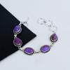 Purple Turquoise Gemstone Handmade 925 Sterling Silver Bracelet, Purple Turquoise Bracelet For Wife , Unisex Bracelet Engagement Gift