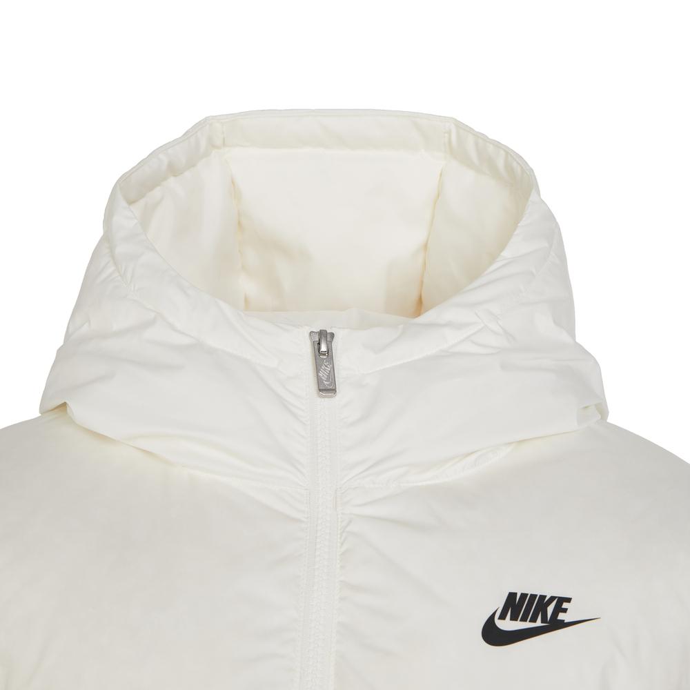 Nike Solid Color Logo Print Hooded Long Sleeve Down Jacket Women outerwear White DQ5904-133