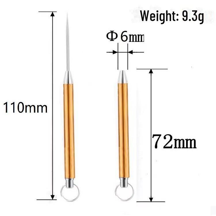 Przenośny wielofunkcyjny wykałaczka ze stopu tytanu: Zintegrowane Narzędzie Wysokiej Klasy do Pielęgnacji Zębów i Samoobrony.