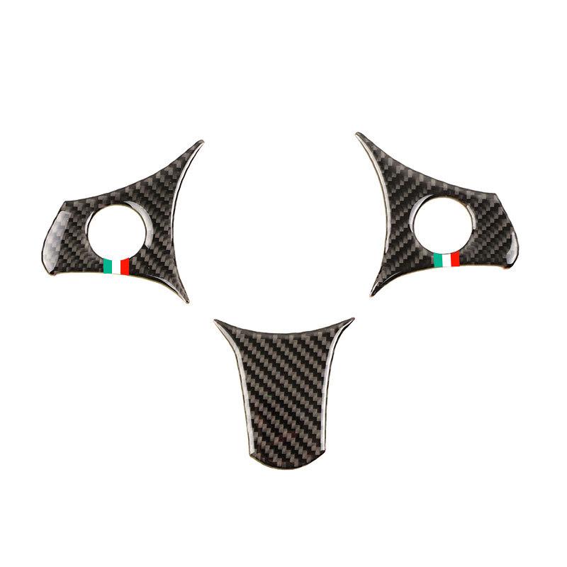 For Alfa Romeo 159 2004 2005 2006 2007 2008 2009 2010 2011 Soft Carbon Fiber Car Styling Interior Steering Wheel Cover Trim