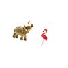 Elephant Bird Statue Desktop Ornament Resin Art Crafts Animal Sculpture Decorative Figurine for