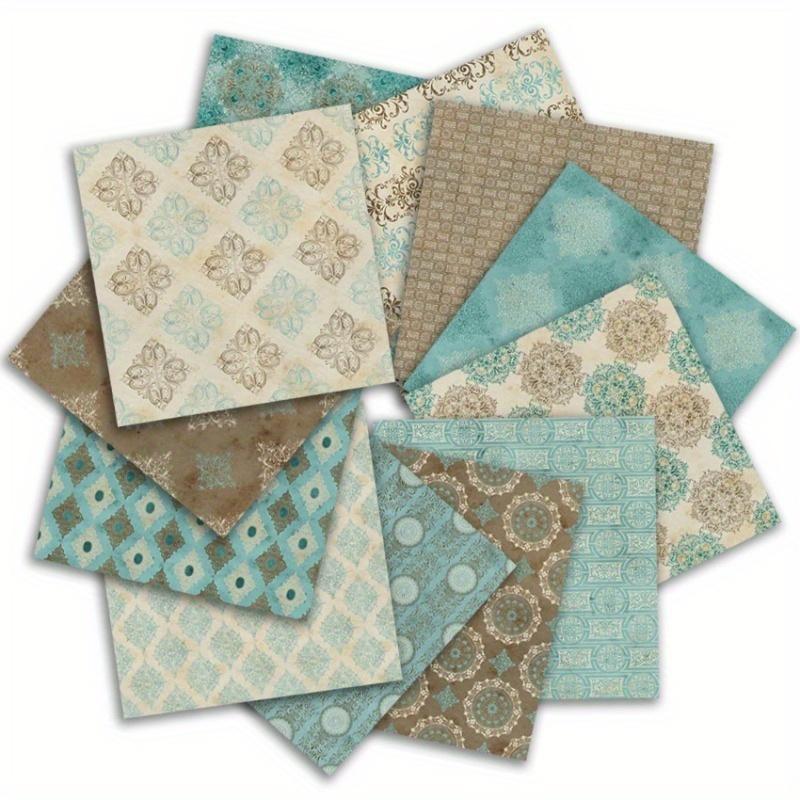 24pcs Junk Journaling Craft Paper Flower Crapbook Paper Pad 6x6inch Assorted Pattern Decoupage Cardstock Paper Single-Sided Vintage Scrapbooking DIY