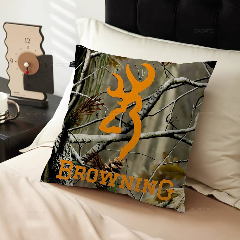BBrownings Logo Pillow Cushion Cover Pillowcase Living Room Sofa Home Decor Customized