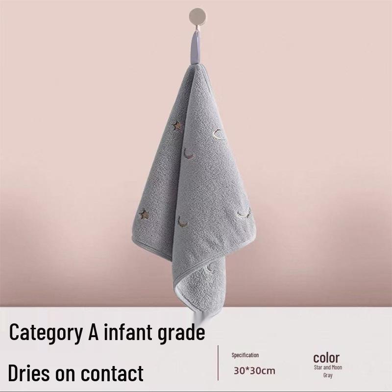 Soft Cute Cartoon Coral Fleece Hanging Hand Towel - Absorbent Kitchen Wiping Cloth
