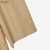 ZANZEA Women Elegant Long Blouse With Elastic Waist Long Pants Casual Two Piece Suit Sets