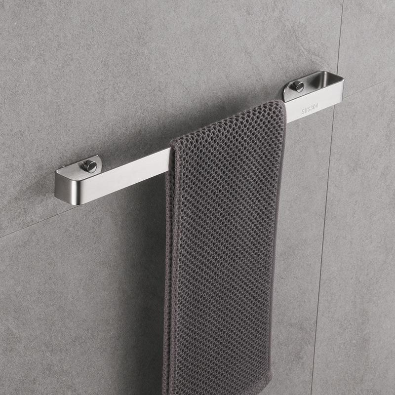 

Черный самоклеящийся держатель для полотенец из нержавеющей стали 304 - Одинарная настенная штанга/полка для ванной Punch-free silver 30cm