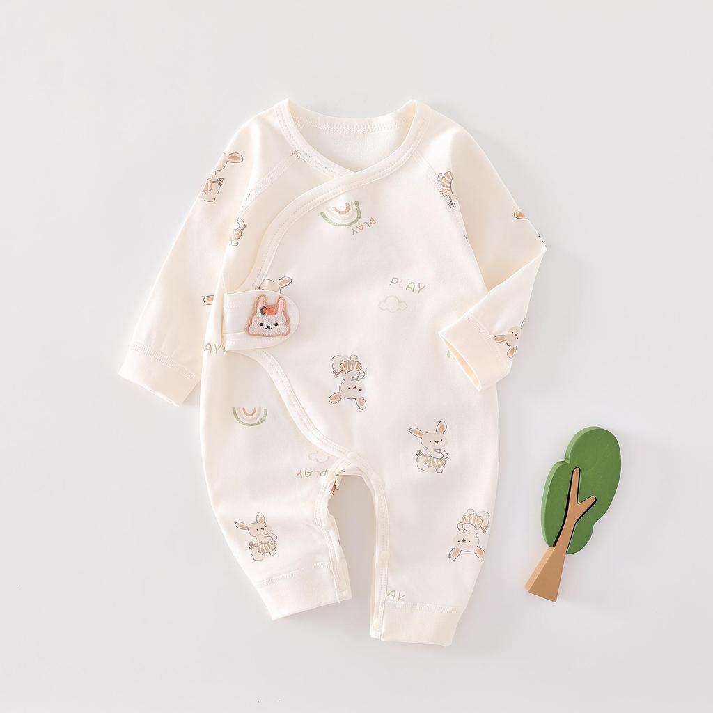 Newborn Pure Cotton Romper: Boneless Crawling Suit for Spring/Autumn