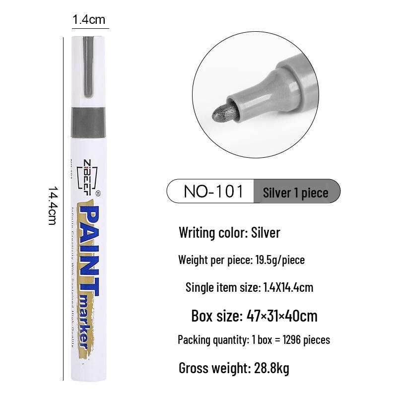 Guangna 101 12-Color Oil-Based Waterproof Marker for Metal and Industrial Use