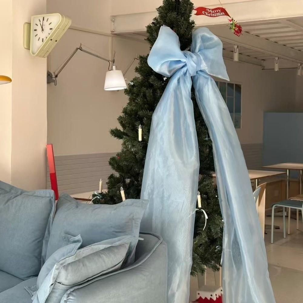 Oversized Christmas Tree Topper Bow Organza Material Giant Xmas Bow  New Year Party