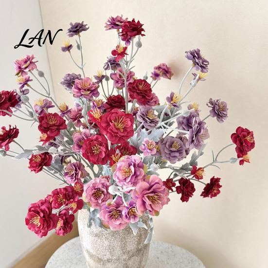 Silk Flowers for Interior Styling Artificial Camellia Flowers, Faux Floral Arrangement with Realistic Petals And Decorative Stems Home Adjustable