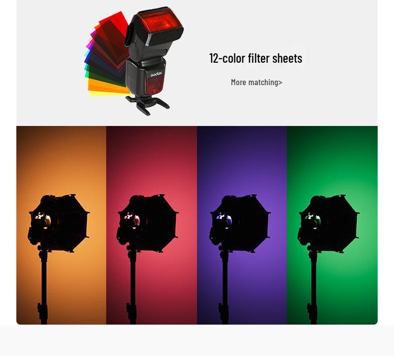 Ambitful Zhijie Quick-Install Octagonal Mini Softbox for Godox TT520II V1 Flash