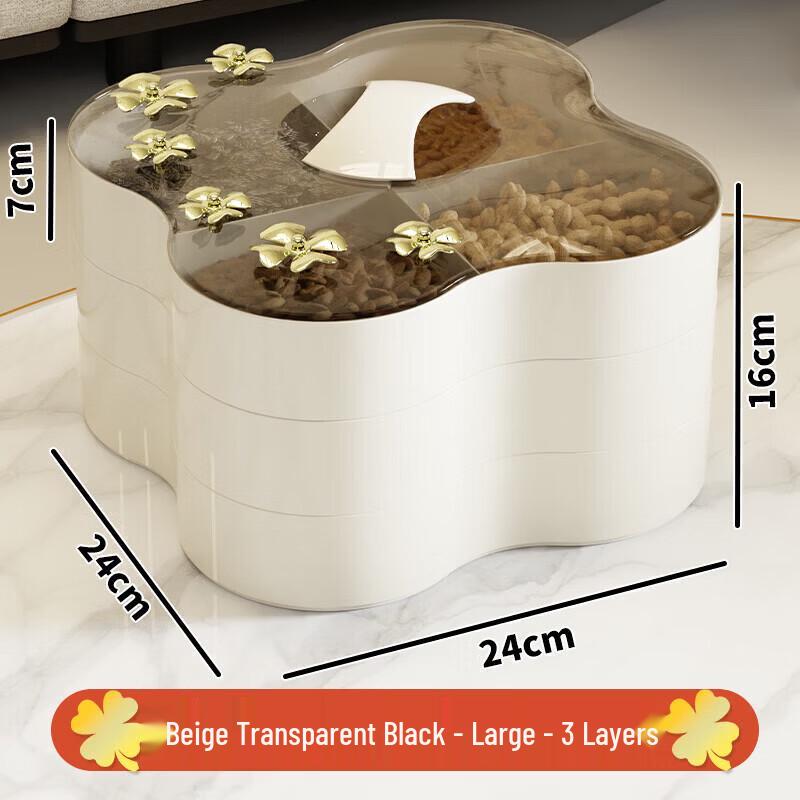 Ningzhao 3-Tier Plastic Dried Fruit Serving Tray