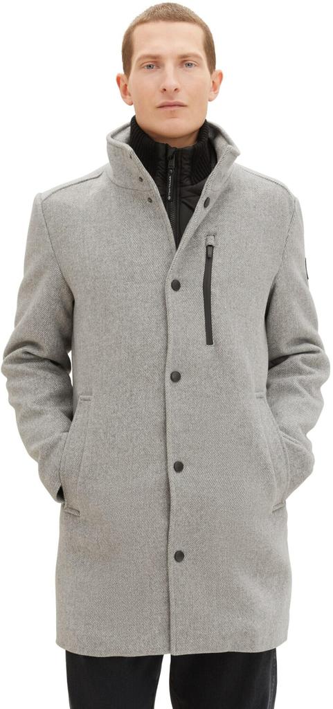 Coat Tom Tailor 2 In 1 Mantel (1037349) of Light Gray Wool Twill