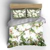 Set Biancheria da Letto Scimmia e Uccelli Giungla Tropicale 3pz Copripiumino con Stampa Botanica ad Acquerello Biancheria da Letto a Tema Natura per Camera da Letto