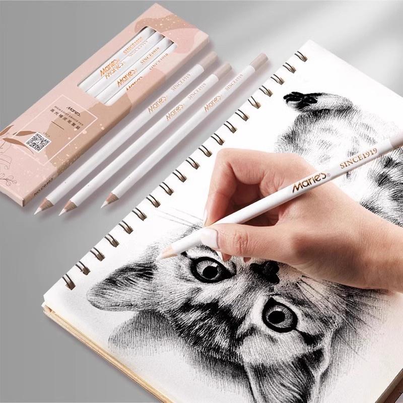 3/6Pcs Eraser Pencil Pen Style Rubber Revise Details Highlight Modeling Art Pens For Manga Design Drawing Sketching Art Supplies