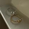 mosxe [925silver] Touch heart ring (2color)