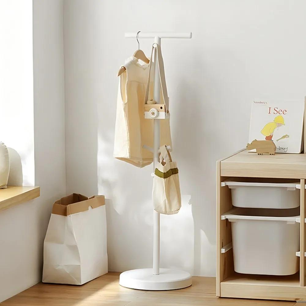 Schlafzimmer Kinder Schulranzen Aufbewahrungsregal mit Haken Einzelstange Schreibtisch-Seiten-Hängeregal Bodenstehender Kinder Garderobenständer