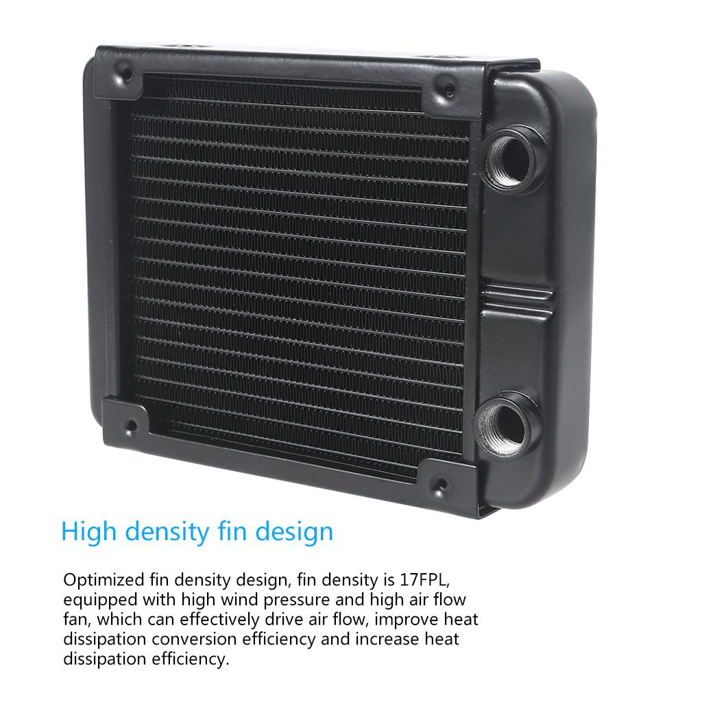 Aluminum Water Cooling Radiator 18 Tubes Heat Exchanger CPU Heatsink Cooler Fast Heat Dissipation for PC Computer