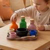 Interactive Sensory Exploration Gear Magic Potion Play Set, 3D Printed Making Pretend Kit Creative Imaginative Props with Bottles, Bowl, Spoon,