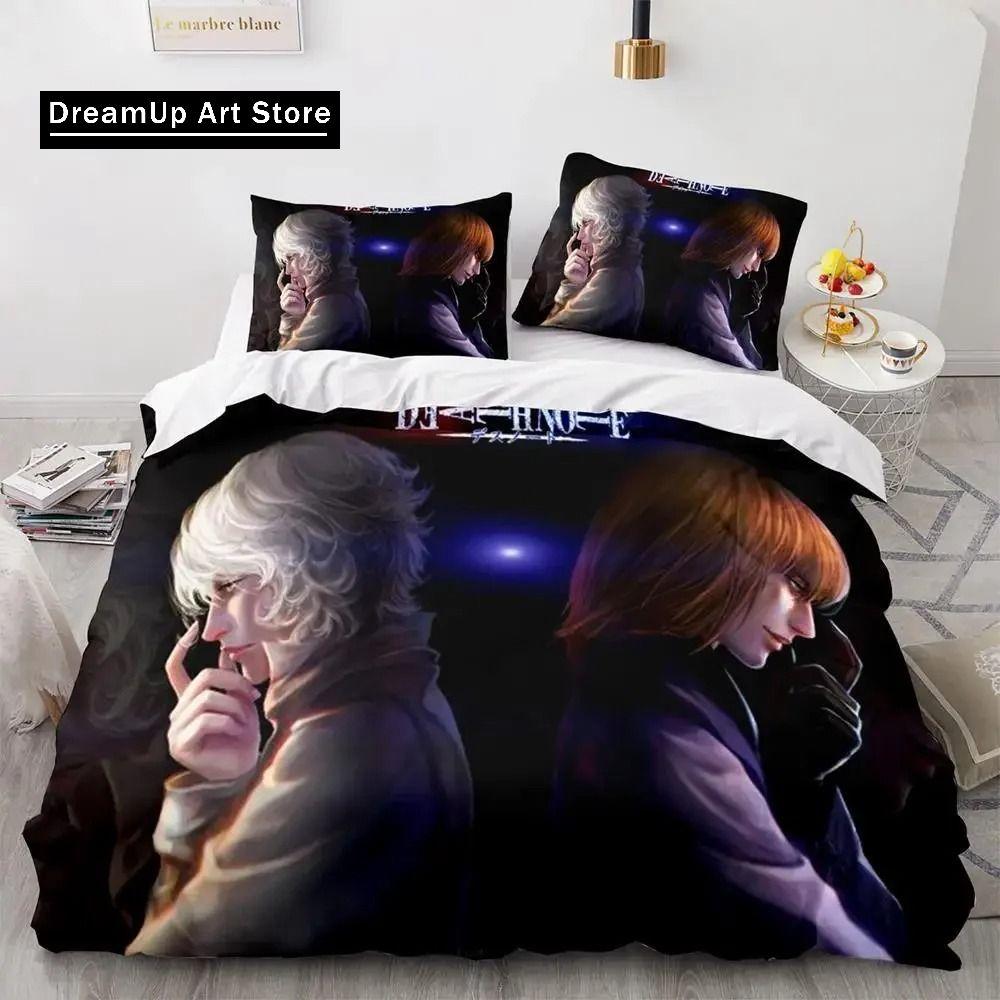 3D Print Anime Death Note Bedding Set Single Twin Full Queen King Size Bed Set Adult Kids Bedroom Duvet Cover Sets Home Textiles