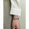 Tiger Eye & Obsidian Beaded Bracelet - Unisex Natural Retro Style