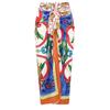 2024 European & American Women's Enamel Print Ruffle Swimsuit Set