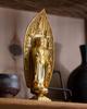 Amitabha Buddha 17cm Makita Original Takaoka Bronzeware Buddha Statue, Boat-Shaped, (Gold Plated/24K Gold), Sculptor Shuun, Model, "Jodo Sect,"