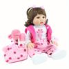 BZDOLL 48cm Ganzkörper Weichvinyl Baby Reborn Puppe 19 Zoll Realistisch Neugeborenes Vinyl BeBe Mädchenpuppe Badespielzeug