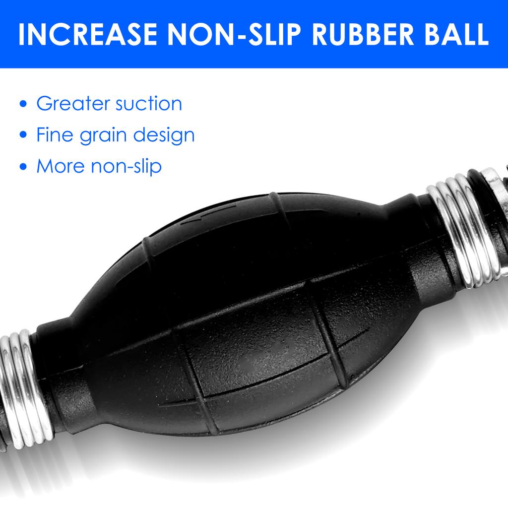 Ensemble de conduite de carburant 5/16 pouce 6,88 pieds Ensemble de tuyau de conduite de carburant Kit d'ensemble d'ampoule d'amorçage manuelle pour hors-bord avec acier inoxydable 304