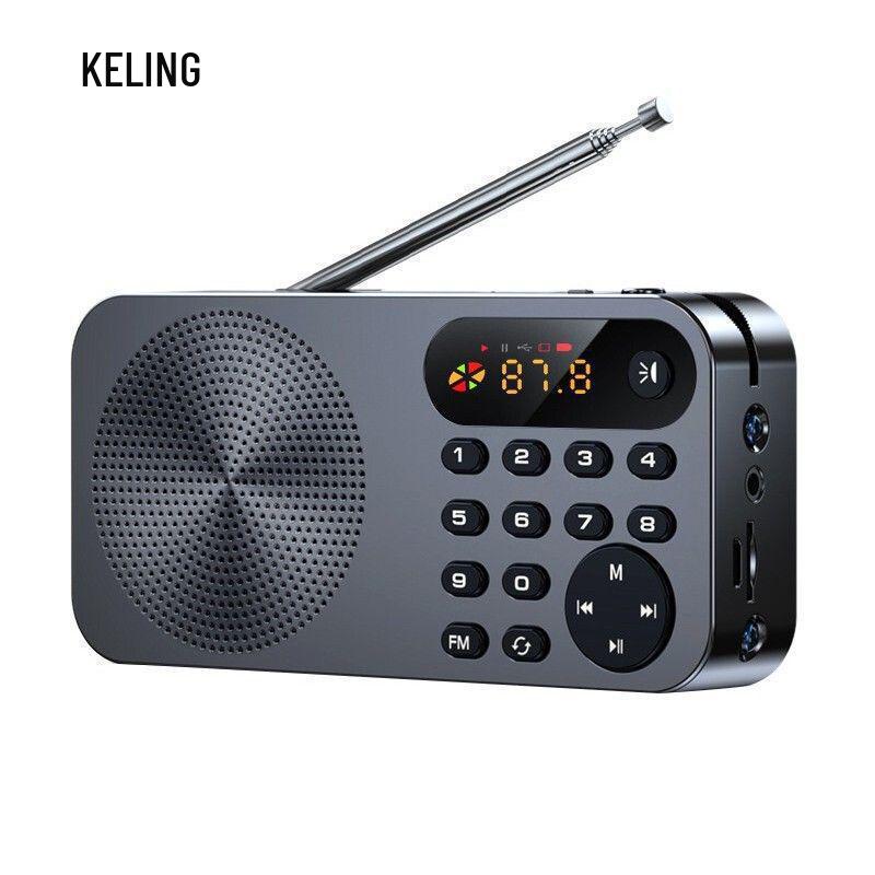 Keling F5 Radio: Portable, Rechargeable Music Player & Storytelling Machine for Seniors - Includes Semiconductor Broadcast, Supports CET-4/6.