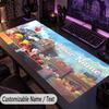 Custom Text Big Mousepad, Extended Desk Pad For Laptop Work GamePikmin
