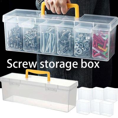 Werkzeugteile Aufbewahrungsbox Set Mehrkammer Werkzeugorganizer, Sortierbox für Schrauben, Schraubenschlüssel, Hardware-Zubehör und Spielzeug