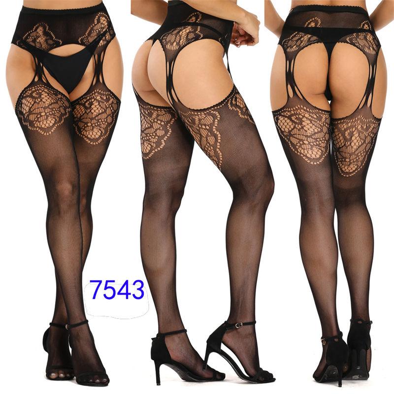 Sexy Suspenders Mesh Stockings Fishnet Eye Women's Bottoming Pantyhose