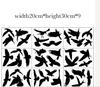 9pcs Double-sided Black Window Alert Bird Sticker Anti-Collision Glass Decal Door Window Protect Decor Silhouette Static Sticker