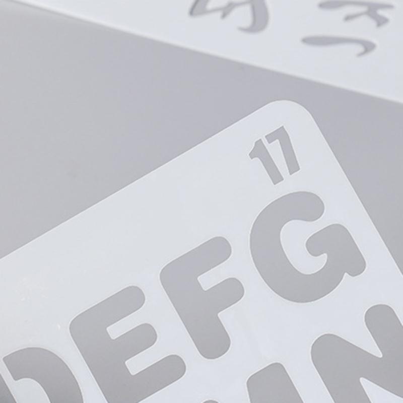 20 Peças Stencils Vazados de Letras/Números para Grafite Alfabeto Stencil Plástico Letras Stencils Caligrafia Stencil