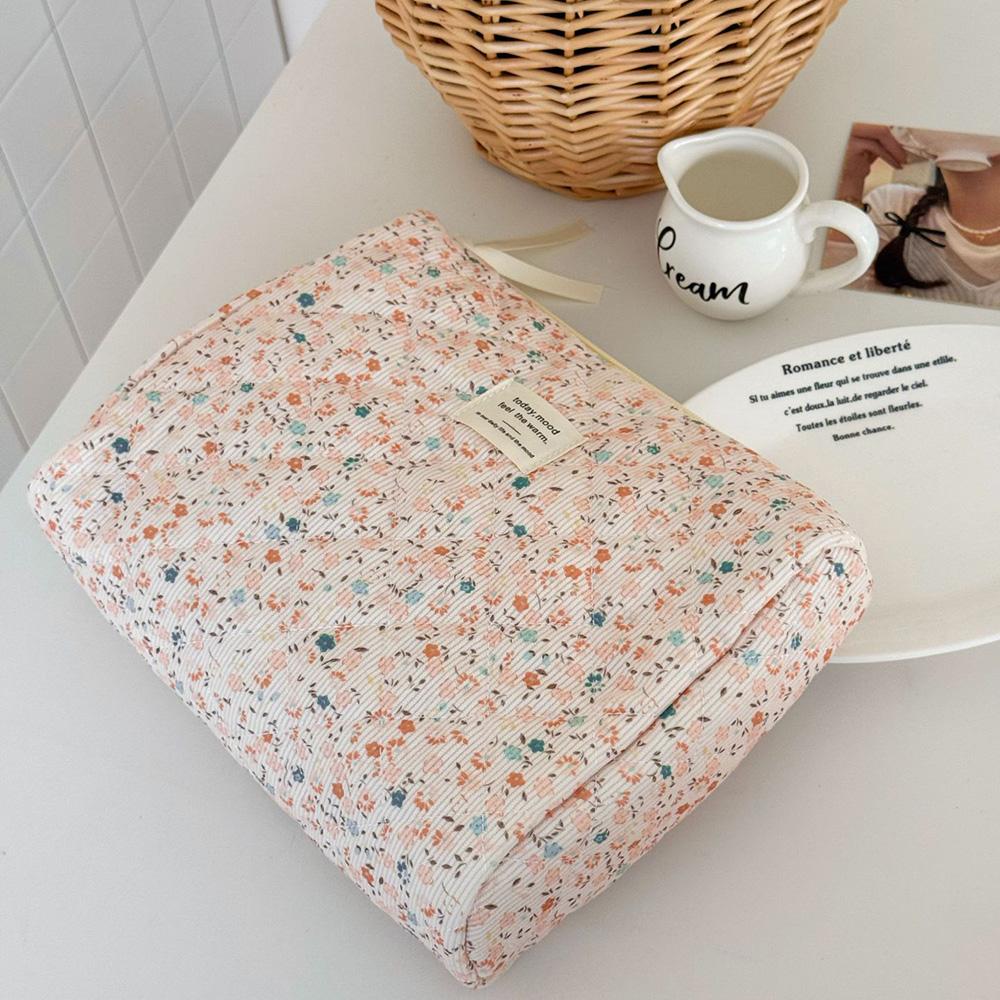 Modische Damen Cartoon Schleife Erdbeerprint Clutch Tasche Tragbar Stepp Handtasche Große Kapazität Party Reißverschluss Damen Taschen Beutel