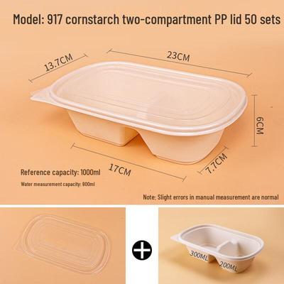 Disposable Eco-Friendly Corn Starch Divided Lunch Boxes